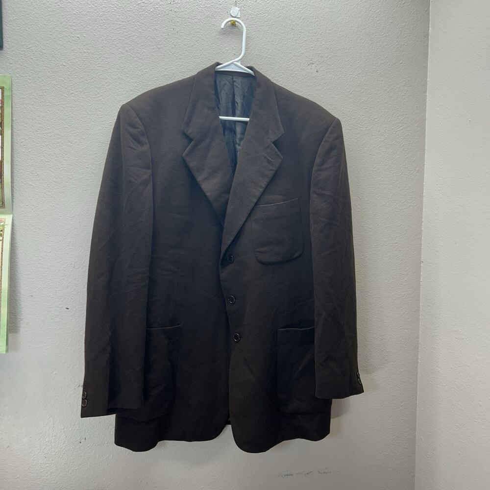 Pal Zileri Loro Piana 46L Wool Cashmere Sport Jacket Brown‎ Blazer Suit 3 Button